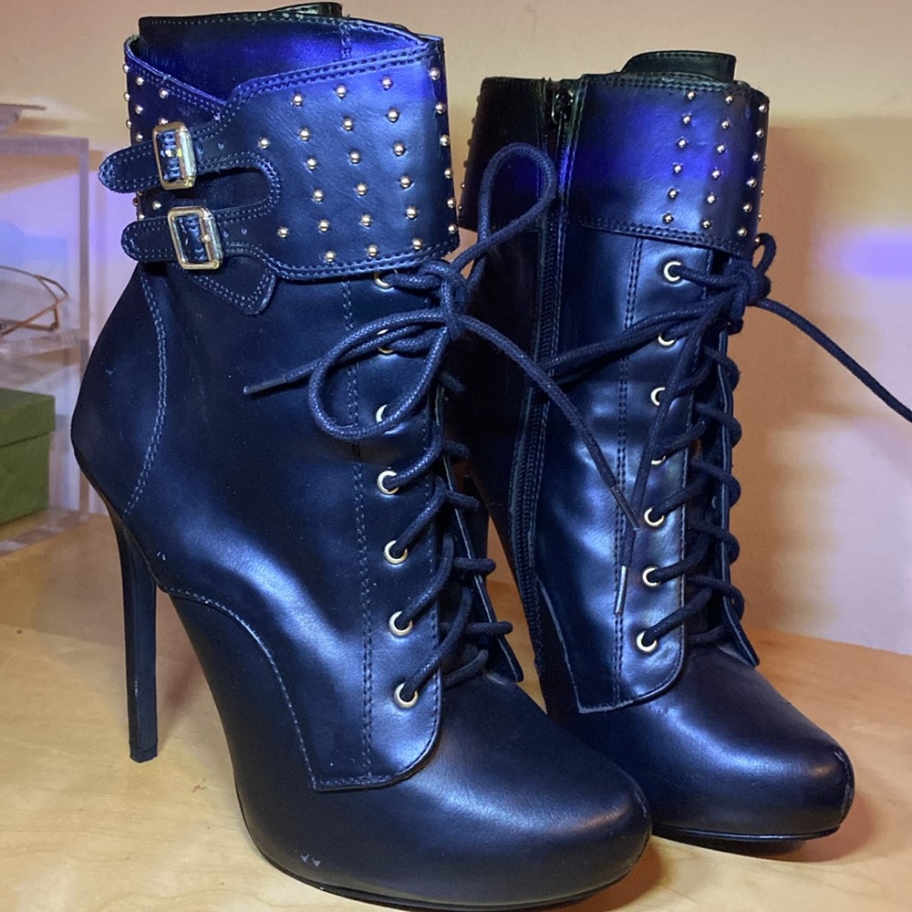 Liliana Stud Top Lace Up Boot